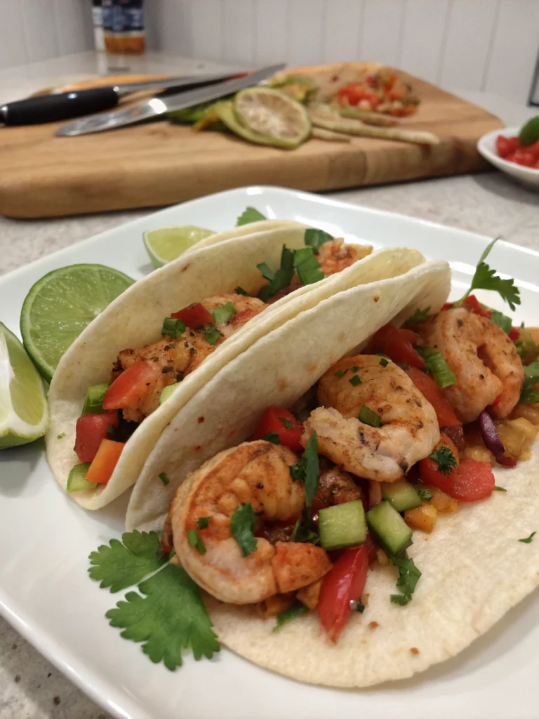 würzige Garnelen-Tacos Rezept