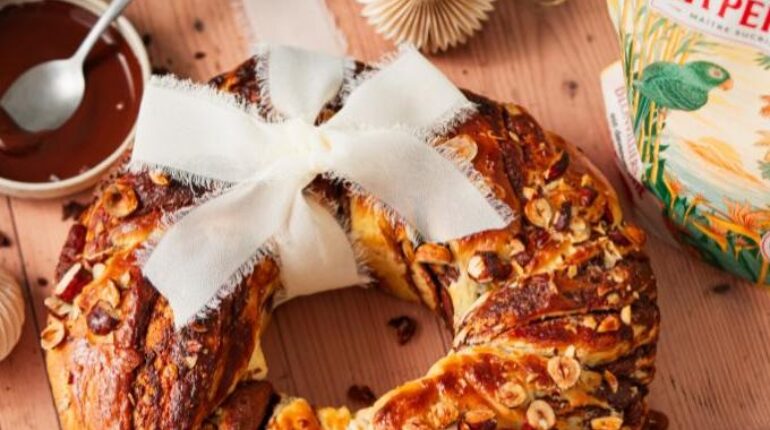 Brioche Chocolate Hazelnut Christmas baking Easy Baking Festive Recipes Holiday Desserts 