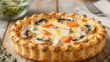 Hähnchen-Pilz-Tarte: Der Trick mit dem vorgebackenen Teig für ein ultra-knuspriges Ergebnis Hähnchen-Pilz-Tarte: Der Trick mit dem vorgebackenen Teig für ein ultra-knuspriges Ergebnis