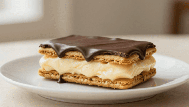 Chocolate Eclair Cake: Die No-Bake-Version, die Graham-Cracker in Pariser Pâtisserie verwandelt Chocolate Eclair Cake: Die No-Bake-Version, die Graham-Cracker in Pariser Pâtisserie verwandelt