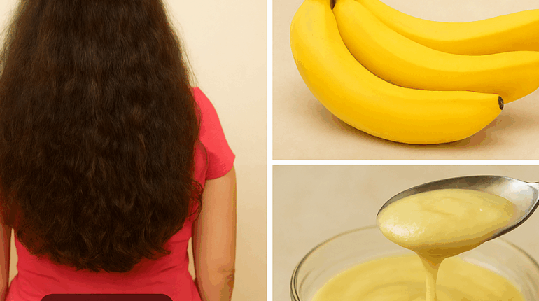 Banana Hair Treatment DIY Hair Mask Hair Repair Japanese Beauty Secrets Natural Hair Care Shine Smooth Hair 