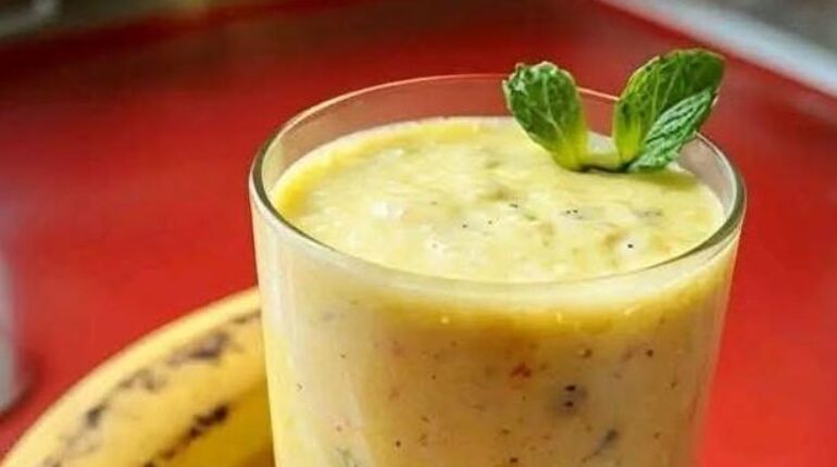 Banana Hair Treatment Digestion Energy Ginger Immunity Lemon Smoothie 
