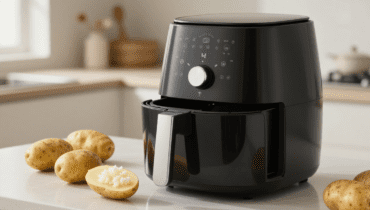 Ofenkartoffel aus der Heißluftfritteuse: 30 Minuten für knusprige Schale und weichen Kern ohne Ofen