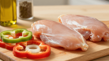 Hähnchen-Pfannengericht mit Paprika: 15 Minuten im Airfryer für ein gesundes und schmackhaftes Gericht