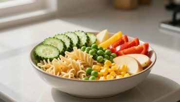 Weihnachtssalat in 5 Minuten bereit: Das komplette Rezept mit Nudeln, knackigem Gemüse und Express-Vinaigrette