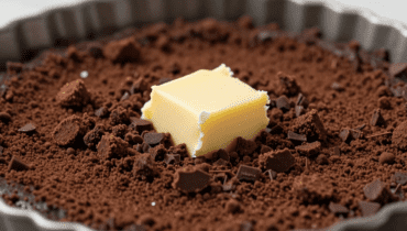 Passionsfrucht-Tarte auf Schokoladenbasis: das Express-Rezept in zwei Schichten, das Säure und Genuss verbindet