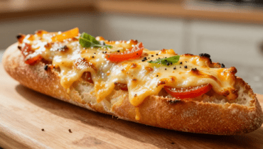 Express-Abendessen: Dieses gratinierte Baguette nach Pizza-Art ist in 12 Minuten fertig und begeistert eilige Familien