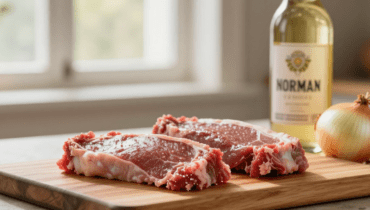 Sautiertes Rindfleisch mit Zwiebeln nach normannischer Art: das traditionelle Rezept mit Cidre Brut in 40 Minuten Sautiertes Rindfleisch mit Zwiebeln nach normannischer Art: das traditionelle Rezept mit Cidre Brut in 40 Minuten