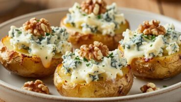 Mit Roquefort gefüllte Kartoffeln: Wie man in 60 Minuten eine cremige Textur und ein perfektes Gratin erhält Mit Roquefort gefüllte Kartoffeln: Wie man in 60 Minuten eine cremige Textur und ein perfektes Gratin erhält