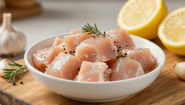 Gegrilltes Hähnchen mariniert mit Zitrone und geräuchertem Paprika: Das Express-Rezept mit cremiger Knoblauch-Parmesan-Sauce