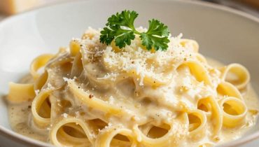 Knoblauch-Butter-Hähnchen und cremige Parmesan-Nudeln: Das Wohlfühlrezept in 30 Minuten fertig Knoblauch-Butter-Hähnchen und cremige Parmesan-Nudeln: Das Wohlfühlrezept in 30 Minuten fertig