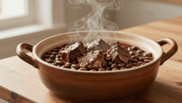 Geschmorter Rinderbraten mit Pinto-Bohnen: Das Slow-Cooker-Rezept, das 1 kg Fleisch in ein Familiengericht für 6 Personen verwandelt Geschmorter Rinderbraten mit Pinto-Bohnen: Das Slow-Cooker-Rezept, das 1 kg Fleisch in ein Familiengericht für 6 Personen verwandelt