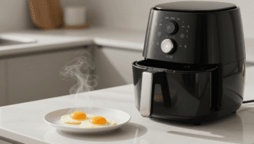 Heißluftfritteuse: Wie man in 6 Minuten perfekte pochierte Eier ohne kochendes Wasser oder Überwachung erhält