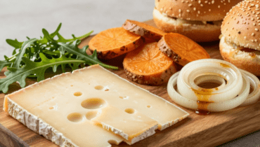 Kalbfleisch-Burger mit Tomme de Savoie: das schmelzende Rezept, das den hausgemachten Burger neu erfindet Kalbfleisch-Burger mit Tomme de Savoie: das schmelzende Rezept, das den hausgemachten Burger neu erfindet