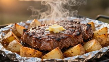 Steak-Folienpakete mit Knoblauchbutter und Kartoffeln: Das Rezept, das Ihre Mahlzeiten unter der Woche vereinfacht Steak-Folienpakete mit Knoblauchbutter und Kartoffeln: Das Rezept, das Ihre Mahlzeiten unter der Woche vereinfacht