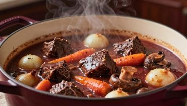 Bœuf Bourguignon aus dem Slow Cooker: Die Geheimtechnik für zartschmelzendes Fleisch und eine unvergleichliche Sauce Bœuf Bourguignon aus dem Slow Cooker: Die Geheimtechnik für zartschmelzendes Fleisch und eine unvergleichliche Sauce