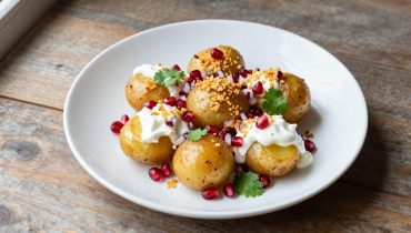 Kartoffel-Chaat: Wie Cornflakes und Granatapfel ein klassisches Gericht in knuspriges Streetfood verwandeln Kartoffel-Chaat: Wie Cornflakes und Granatapfel ein klassisches Gericht in knuspriges Streetfood verwandeln