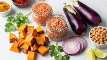 Naans mit roten Linsen: Wie man ein einfaches Brot mit geröstetem Gemüse und Gewürzen in eine vollständige Mahlzeit verwandelt