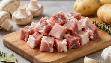 Schweinegeschnetzeltes mit Sahne und Pilzen: ein komplettes Familienrezept für weniger als 15 €