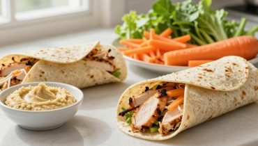 Hähnchen-Hummus-Wrap: 32 g Protein in 5 Minuten für Ihre sportliche Regeneration Hähnchen-Hummus-Wrap: 32 g Protein in 5 Minuten für Ihre sportliche Regeneration