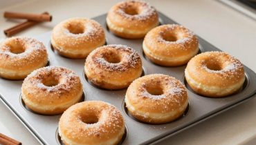 Lockere Zimt-Donuts aus dem Ofen: fertig in 45 Minuten ohne Fritteuse oder elektrischen Mixer