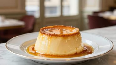 Flan parisien: Das Vorkochen der Creme garantiert eine ultra-cremige Textur und eine großzügige Höhe Flan parisien: Das Vorkochen der Creme garantiert eine ultra-cremige Textur und eine großzügige Höhe