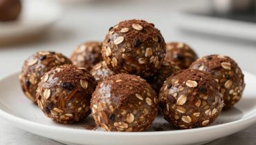 Dattel-Kakao-Energy-Balls: der hausgemachte Snack ohne Backen, fertig in 5 Minuten, der Ihre sportliche Leistung steigert Dattel-Kakao-Energy-Balls: der hausgemachte Snack ohne Backen, fertig in 5 Minuten, der Ihre sportliche Leistung steigert