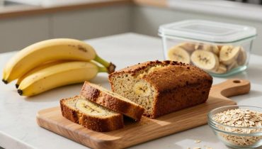 Hafer-Bananenbrot: 190 kcal, 7g Protein und progressive Energie für den Sport Hafer-Bananenbrot: 190 kcal, 7g Protein und progressive Energie für den Sport