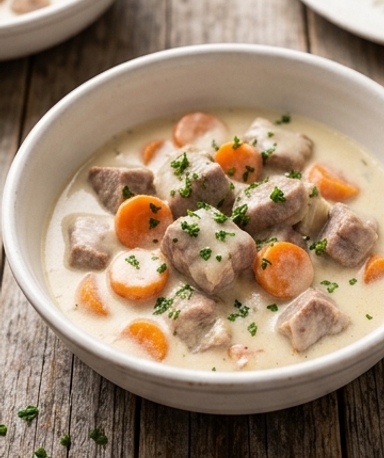 Hausgemachtes Kalbsblanquette