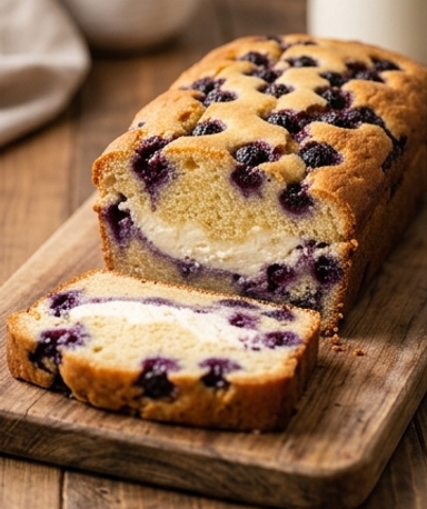 Saftiger Blaubeer-Frischkäse-Kuchen