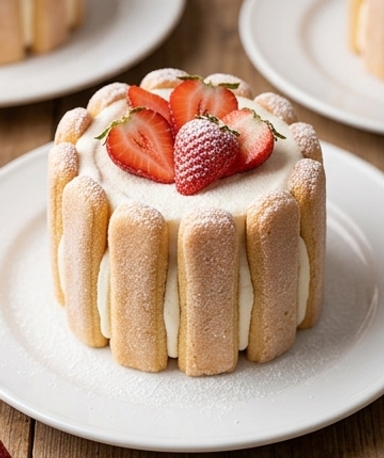 Erdbeer-Charlotte nach Tiramisu-Art