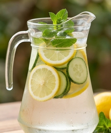 Zitronen-Gurken-Wasser