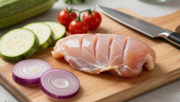 Hasselback-Hähnchen Primavera: 44g Protein, ein einziges Gericht und 20 Minuten Zeitaufwand