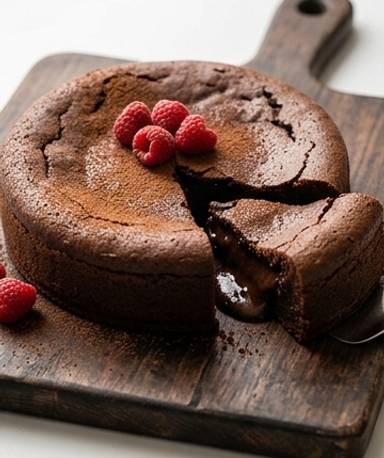 Hausgemachtes Schokoladenfondant