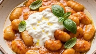 Cremige Tomaten-Gnocchi mit Stracciatella