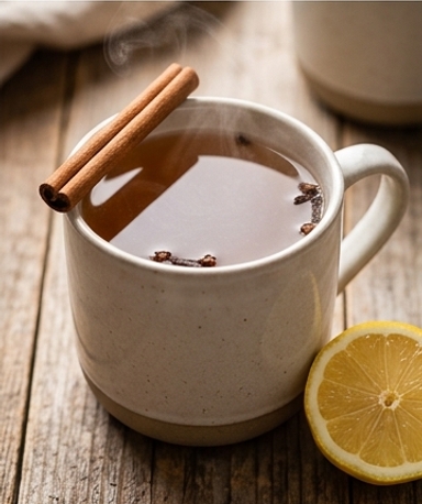 3-Gewürze-Tee: Zimt, Nelke und Zitrone