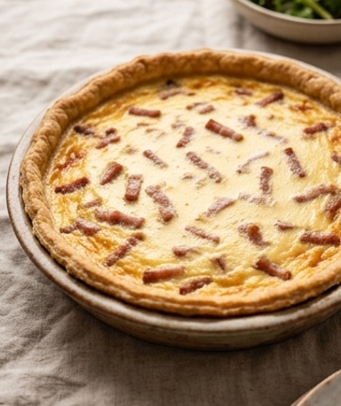 Cremige und goldgelbe Quiche Lorraine