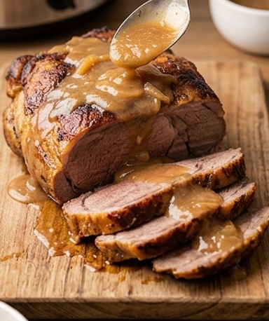 Rinderbraten mit Apfelmus nach Amish-Art