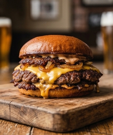 Hausgemachter Smash Burger