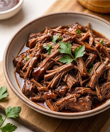 Karamellisiertes Pulled Beef