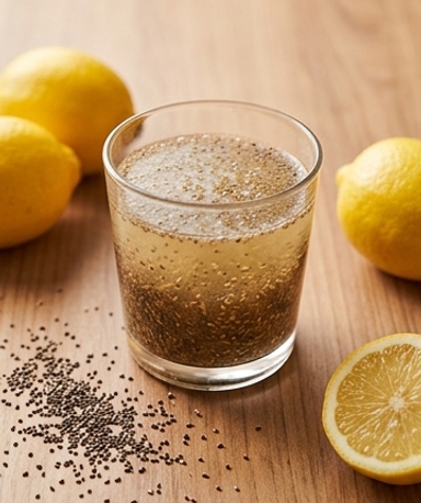 Chia-Leinsamen-Zitronen-Drink