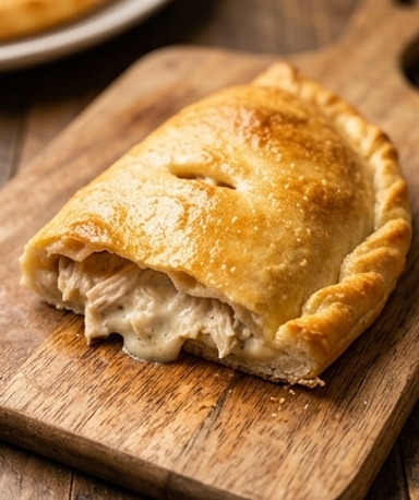 Air Fryer Chicken Alfredo Calzones