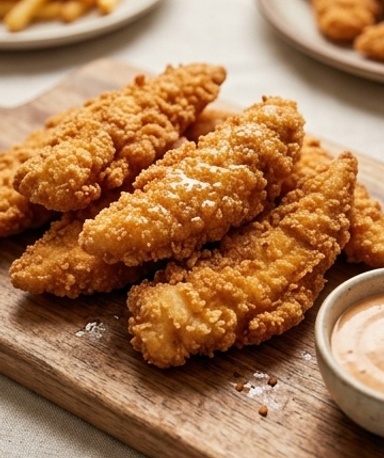 Super knusprige hausgemachte Chicken Strips