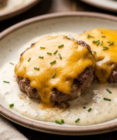 Cremige Ranch-Cheddar-Fleischküchle aus dem Schongarer