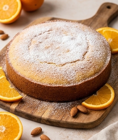 Saftiger Mandel-Orangen-Kuchen
