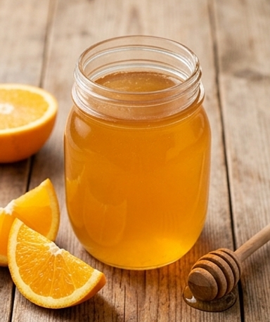 Kollagen-Gelee mit Orange und Honig