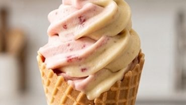 Cremiges Hüttenkäse-Eis (5 Minuten)