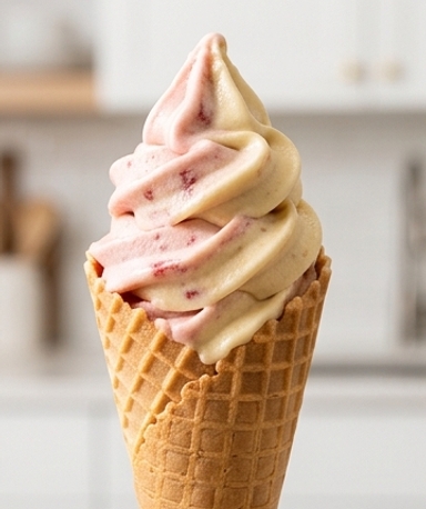 Cremiges Hüttenkäse-Eis (5 Minuten)