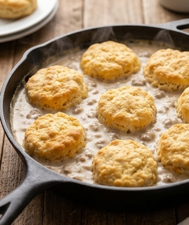 Biscuits & Gravy Pfannen-Auflauf