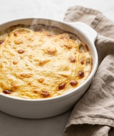 Eier-Gratin mit Béchamelsauce